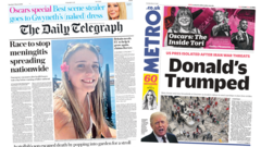The Papers: ‘Race to stop meningitis spreading’ and ‘Donald’s Trumped’